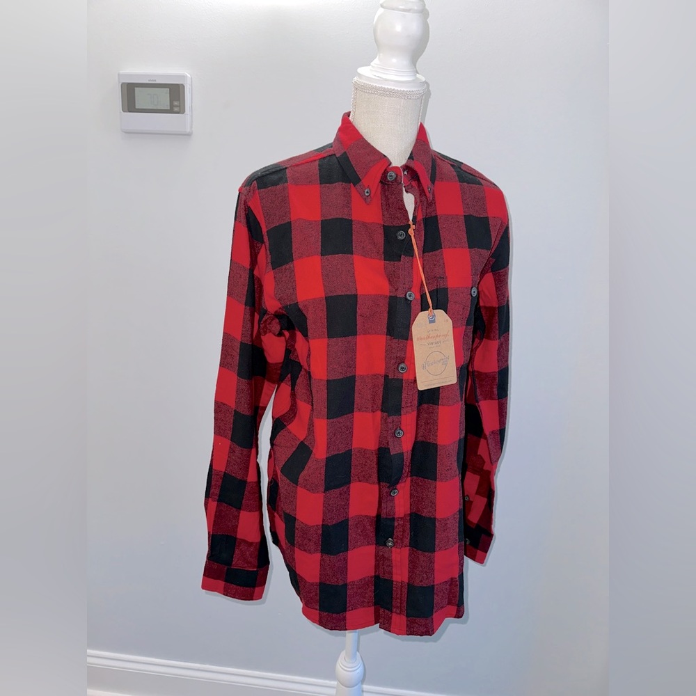 Buffalo Plaid Flannel Shirt Size S